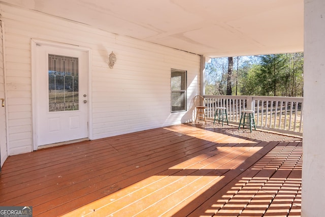 view of wooden deck