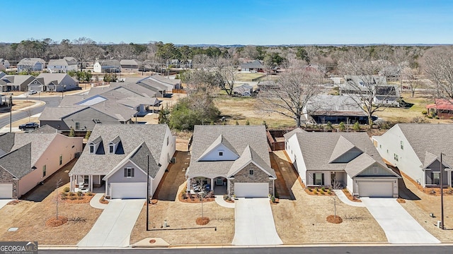 birds eye view of property featuring a residential view