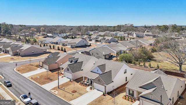 drone / aerial view with a residential view