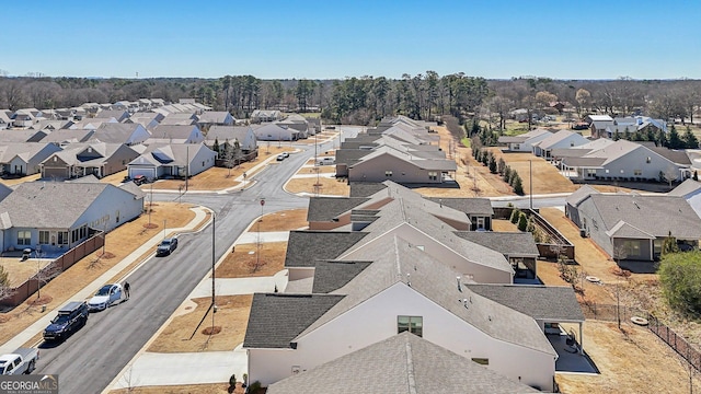 aerial view featuring a residential view