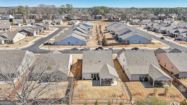 aerial view featuring a residential view