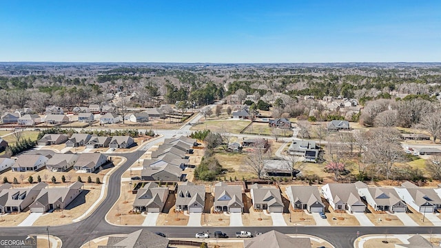 bird's eye view with a residential view