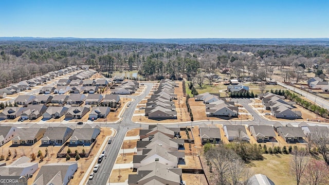 aerial view with a residential view