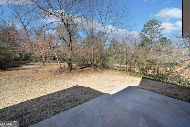 view of yard featuring a patio