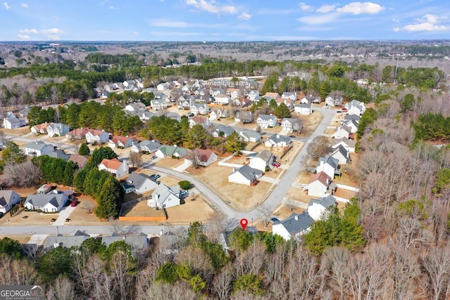 bird's eye view featuring a residential view