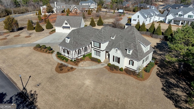 drone / aerial view with a residential view