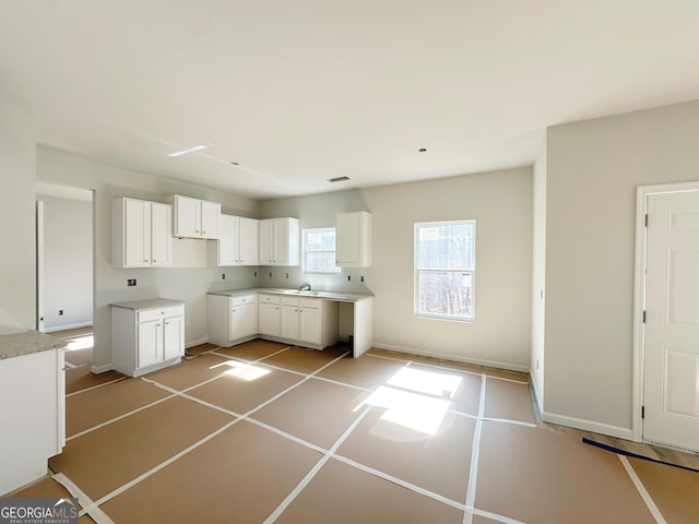 kitchen with white cabinets and a sink