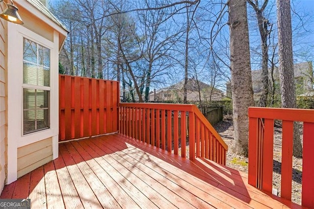 view of wooden deck