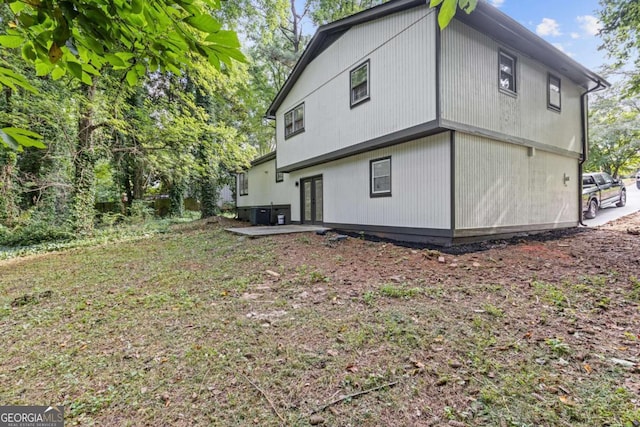 back of house with french doors