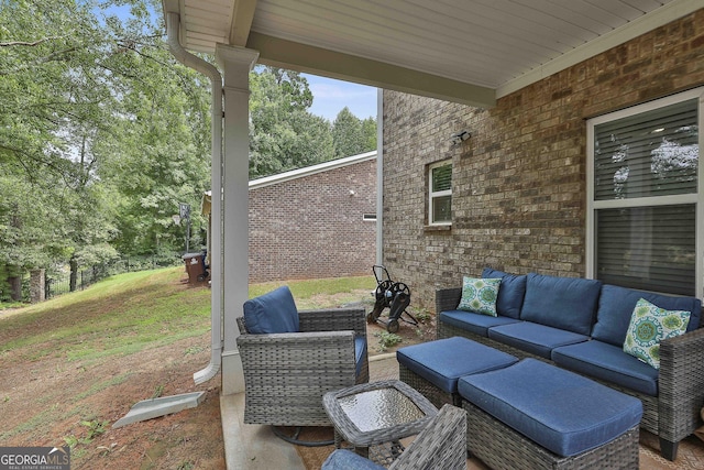 view of patio / terrace featuring outdoor lounge area