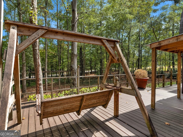 view of wooden terrace