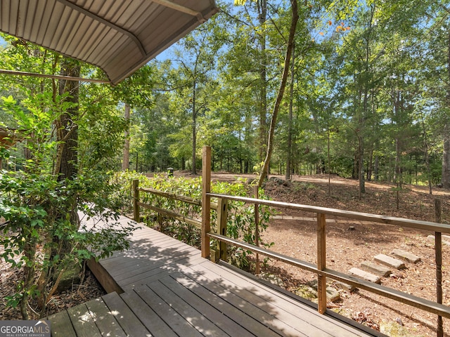 view of wooden deck