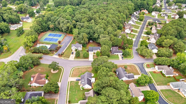 bird's eye view featuring a residential view