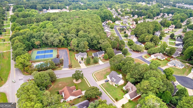 drone / aerial view featuring a residential view