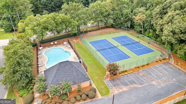 birds eye view of property