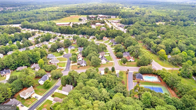 bird's eye view with a residential view