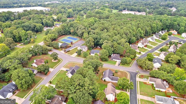 bird's eye view with a residential view