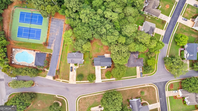 drone / aerial view featuring a residential view