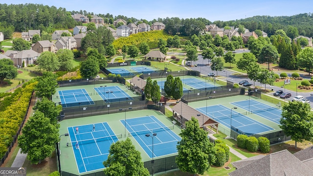 bird's eye view with a residential view