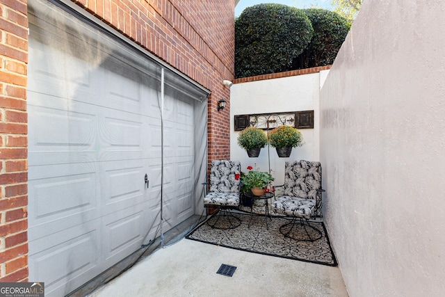 garage with visible vents