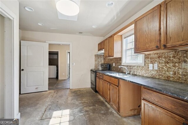 3630 Jim Moore Rd, Dacula, GA 30019 - interior space with concrete floors, a chandelier, and recessed lighting