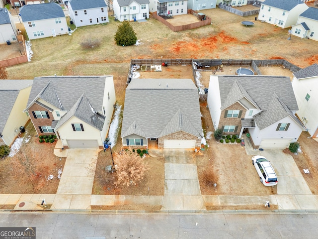 drone / aerial view featuring a residential view