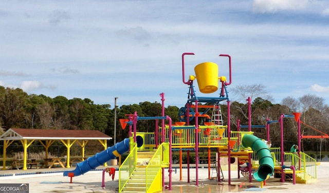 view of community jungle gym