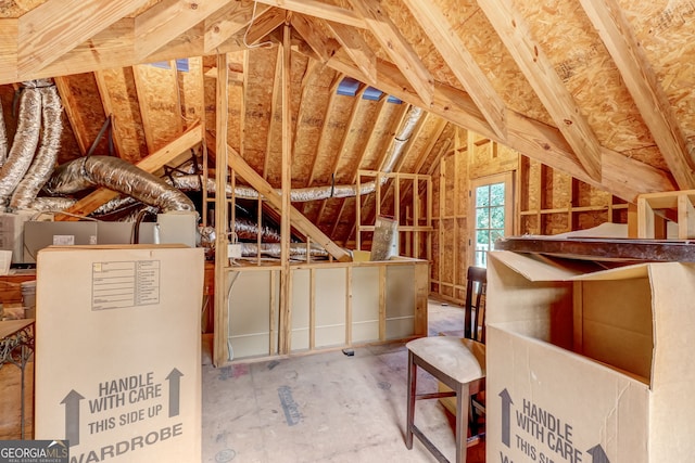 view of attic