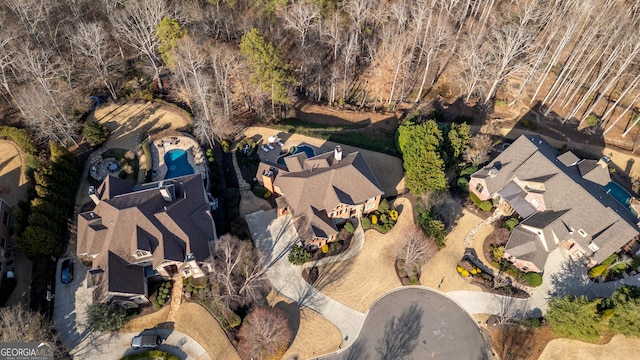 aerial view featuring a residential view