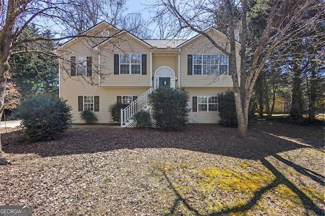 view of split foyer home