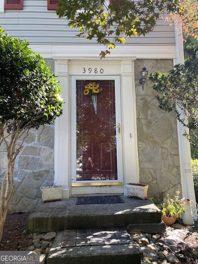 view of doorway to property