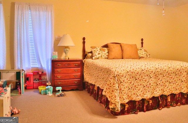 bedroom with carpet floors