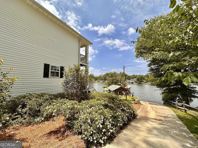 375 Templeton Cir, Mansfield, GA 30055 - view of side of property featuring a water view, a balcony, and a dock