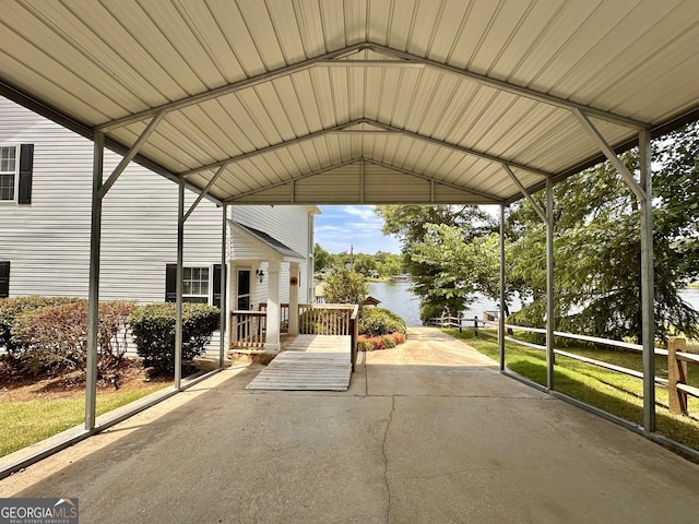 375 Templeton Cir, Mansfield, GA 30055 - view of car parking featuring a water view