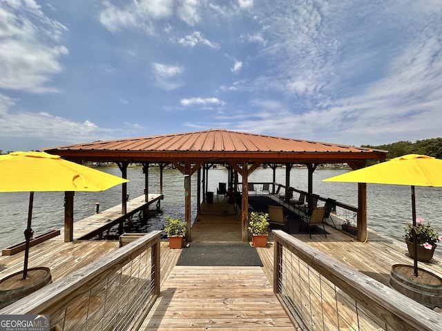 375 Templeton Cir, Mansfield, GA 30055 - dock area with a water view and boat lift