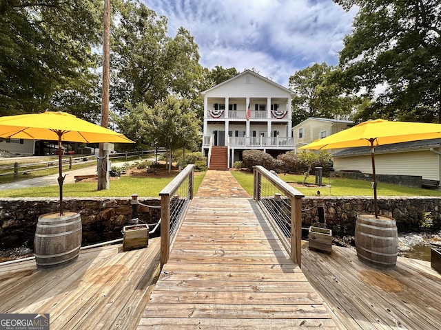 375 Templeton Cir, Mansfield, GA 30055 - back of property with a balcony