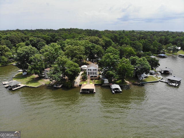 375 Templeton Cir, Mansfield, GA 30055 - aerial view of a large body of water and a heavily wooded area