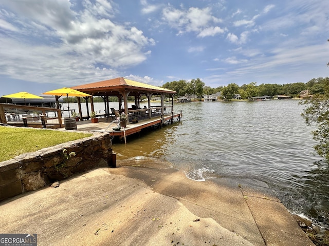 375 Templeton Cir, Mansfield, GA 30055 - dock area with a gazebo and a water view