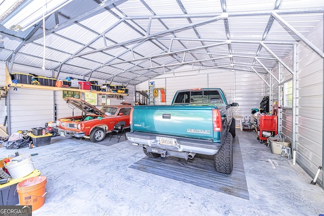 view of car parking with a carport