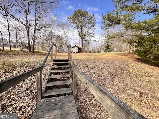 view of community with stairway