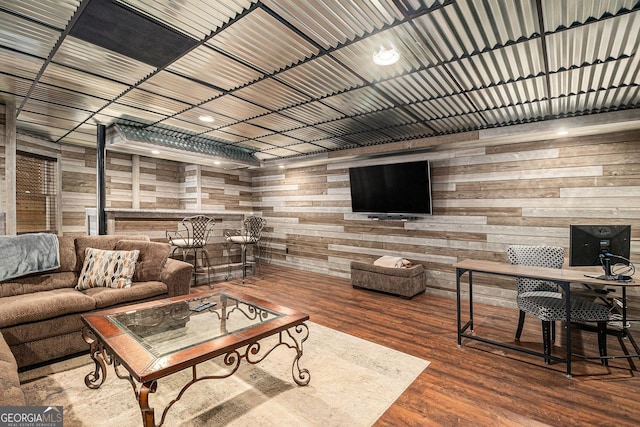 living room featuring wood finished floors