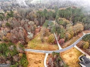 aerial view with a forest view