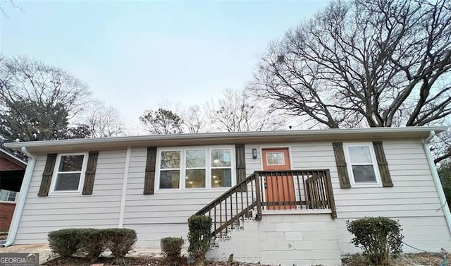 view of ranch-style house