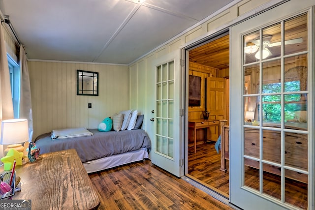 185 Pope Dickson Ln, Clarkesville, GA 30523 - bedroom featuring wood finished floors and wood walls