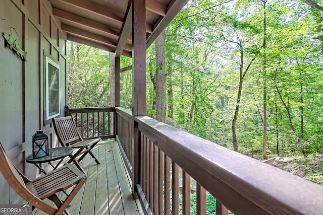 185 Pope Dickson Ln, Clarkesville, GA 30523 - balcony with a wooded view