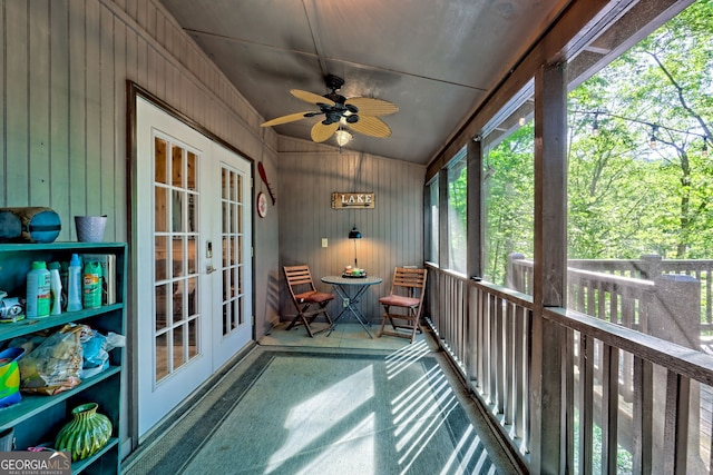 185 Pope Dickson Ln, Clarkesville, GA 30523 - balcony featuring french doors and a ceiling fan
