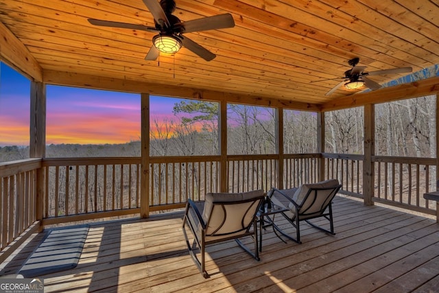 1172 Hunter Dr, Ranger, GA 30734 - sunroom with ceiling fan