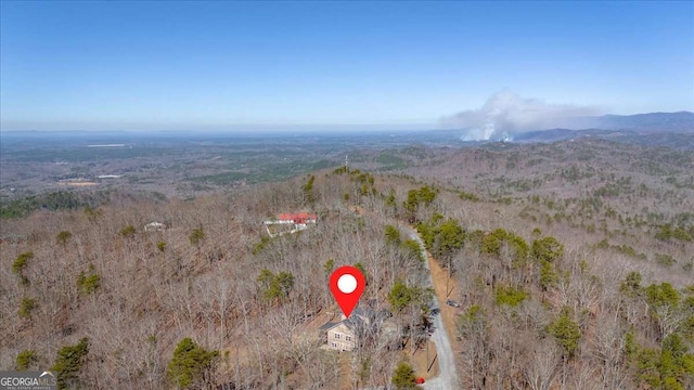 aerial view featuring a mountain view