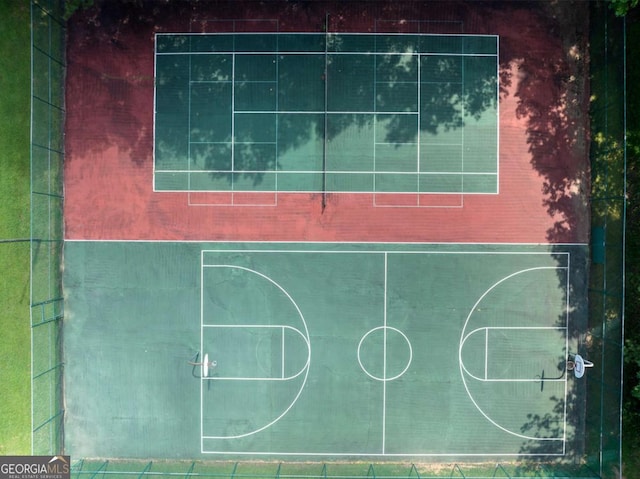 view of basketball court with community basketball court