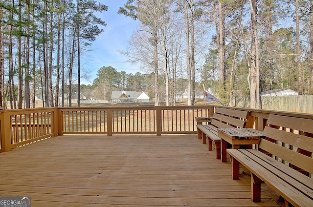 view of wooden deck